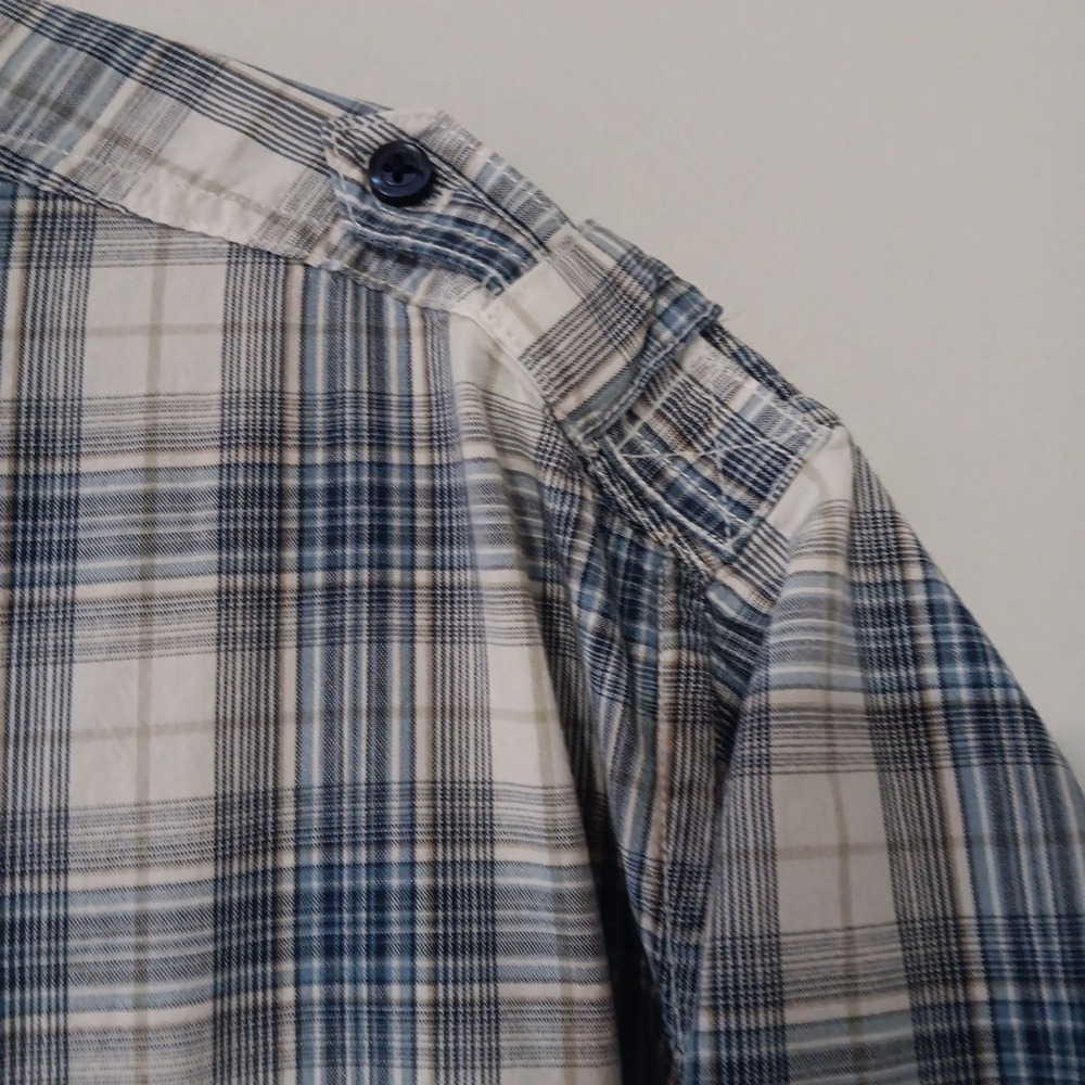J. Ferrar‎ Shirt Men 2XL Tall Blue Short Sleeve Button Up Cotton - Picture 5 of 13